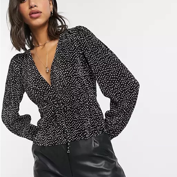 Polka dot long sleeve blouse - Picture 2 of 3